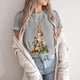 thumbnail image 2 of Camiseta informal con estampado de árbol de Navidad de manga corta y cuello redondo para mujer Pompotops  hfajkhk124519, 2 of 6