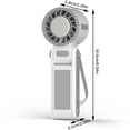 thumbnail image 3 of Usb Rechargeable Bladeless Fan, Portable Handheld Cooling Device With Ice Compress Chill Pad, for Travel and Office Use, White, 3 of 6