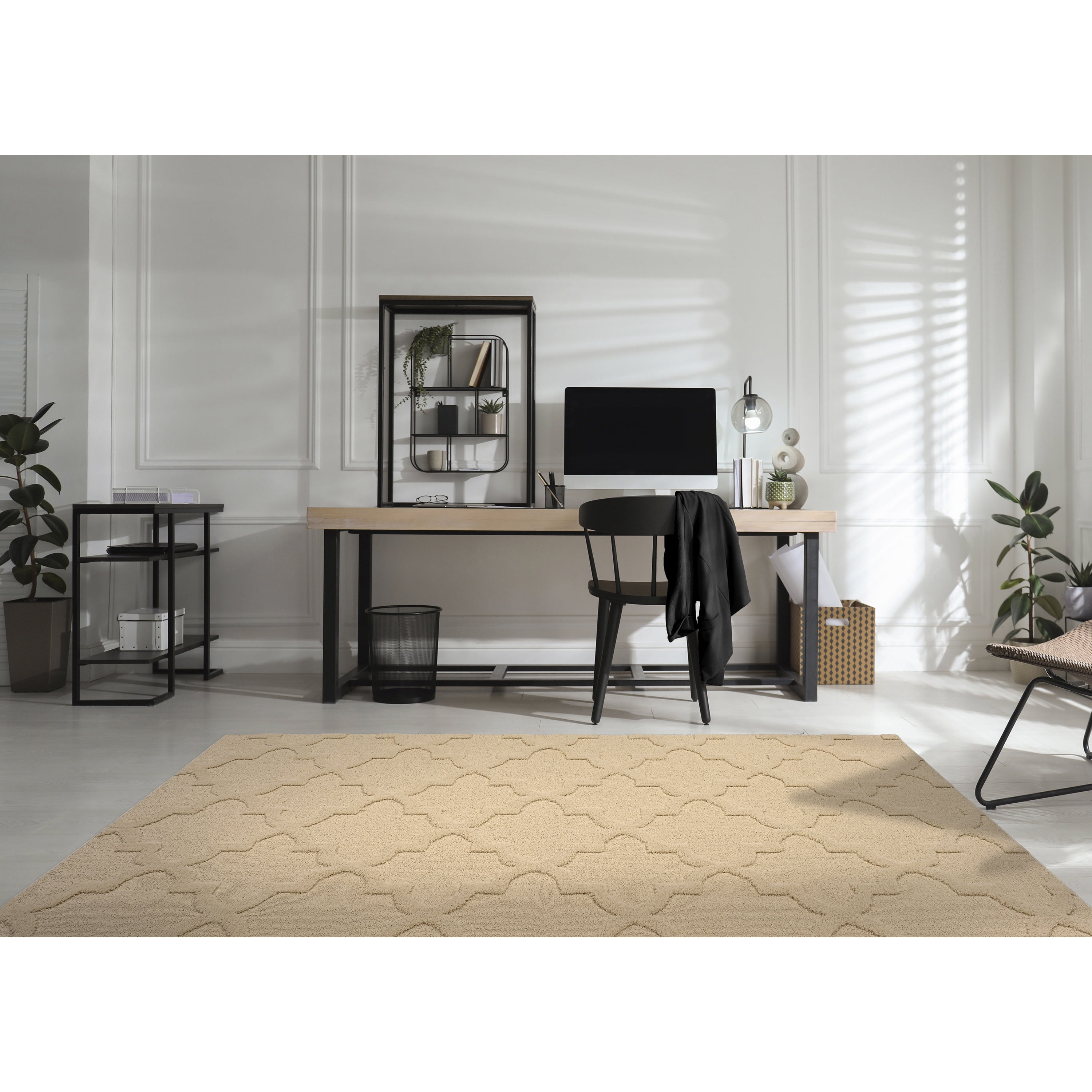 Garland Rug Quatro Polypropylene Tan Indoor Area Rug, 9' x 12'