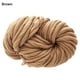 thumbnail image 3 of Wmhnj Ovillo de lana de punto grueso de 250 g para hacer bufandas y sombreros, fibra de polister suave, aguja de 20 mm, paquete de 1 en beige, marrn, gris, caqui, azul claro, morado, rojo, vino, 3 of 9