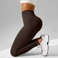 thumbnail image 5 of Celsior Cellulite Leggings High Waisted Leggings Pants for Workout Running Athletic Sculpting Yoga Fitness Pants Tummy Shaping Pants Anti Cellulite Leggings No Curling Lift Pants Brown S, 5 of 5