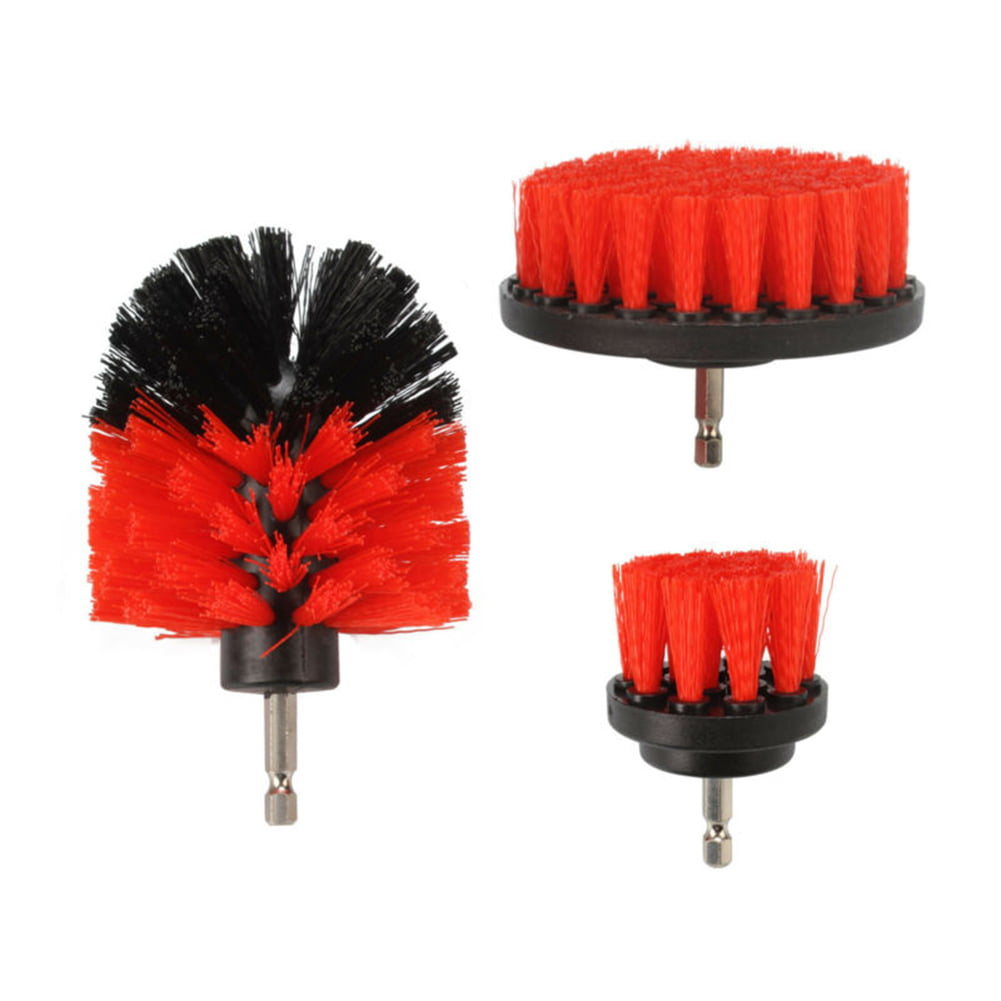 Power Scrubber Drill Brush Set Cleaner Spin Tub Shower Tile Grout Wall 3 Brushes 