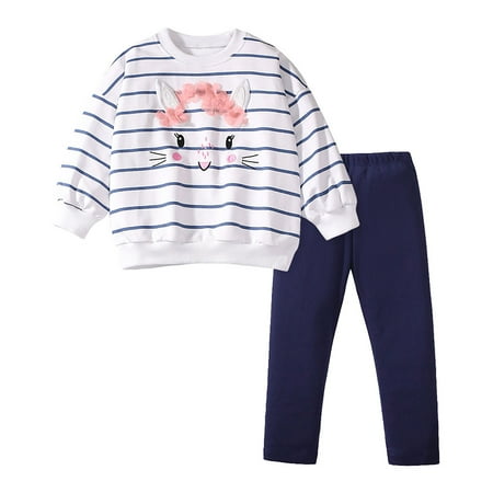 

Icvfdpl Toddler Girls Outfits Set Autumn Applied Cloth Embroidery Fashion Children S Two Piece Casual Outfit Daily Wear