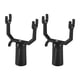 thumbnail image 1 of Paquete de 2 tenedores para riel de ropa, soporte para árbol, tenedor portátil para enderezar la ropa negro, 1 of 9