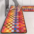 thumbnail image 2 of Kitchen Rugs Sets Of 2,Colorful Geometric Pattern Anti Fatigue Kitchen Mat Rugs Non Slip Washable,Decorative Kitchen Floor Mats for Kitchen,Sink,Laundry,17"x47"+17"x47", 2 of 5
