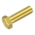 thumbnail image 1 of Unique Bargains Brass Hex Bolts, 3/8-16x1-1/4' 1 Pack Fully Thread Grade 4.8 Machine Screws, 1 of 4