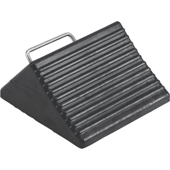 BluBird BluBird Pyramid Wheel Chock with Handle, 100% Rubber Non Slip Grip Design