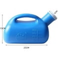 thumbnail image 2 of 3000ML White Large Male Urinal Portable Mens Potty Pee Bottle Collector Travel Toilet, 2 of 7