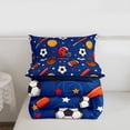 thumbnail image 5 of Erosebridal American Football Games Full Size Comforter Sets,Boy Basketball Sport Colorful Stars Kids Bedding Sets,Reversible Navy 3 Pieces, 5 of 7