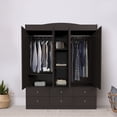 thumbnail image 3 of Mobi Ropero 152cm De Madera Abedul Chocolate Closet Organizador Mobi Muebles Moderno, 3 of 9