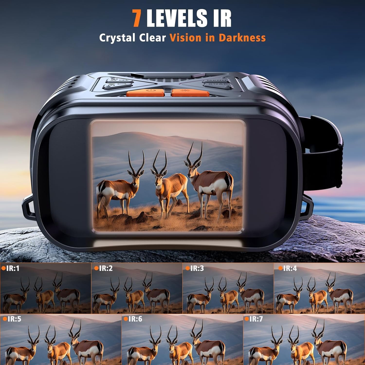SUMMIT Night Vision Goggles, Night Vision Binoculars for Adults, HD Screen Thermal Binoculars with 64GB TF Card for Photos and Videos, Perfect for Outdoor Hunting Camping and Wildlife Observation