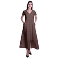 thumbnail image 1 of Moomaya Robe Longue Maxi pour Femmes à Manches Courtes, Robe Formelle/décontractée avec Poches P-TTG, 1 of 6