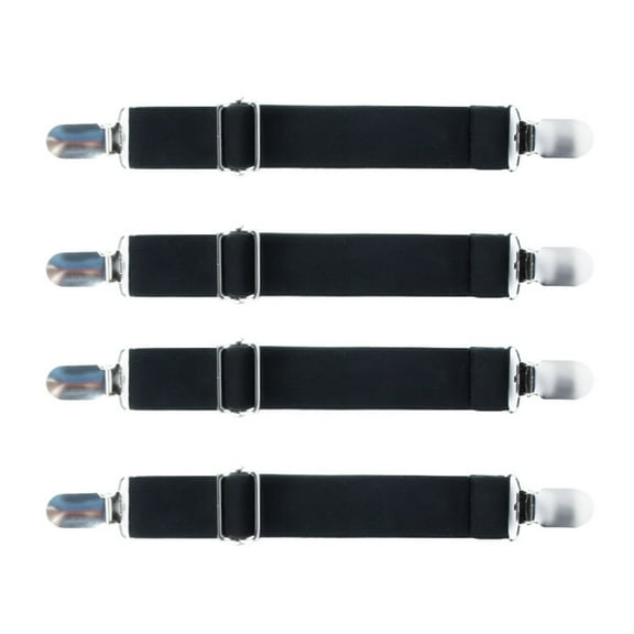 EUBUY 4PCS Adjustable Elastic Boot Clips Boot Straps Pant Clips Stirrups Leg Straps for Women Men Motorcycle Biker Jeans Trousers Bed Sheets