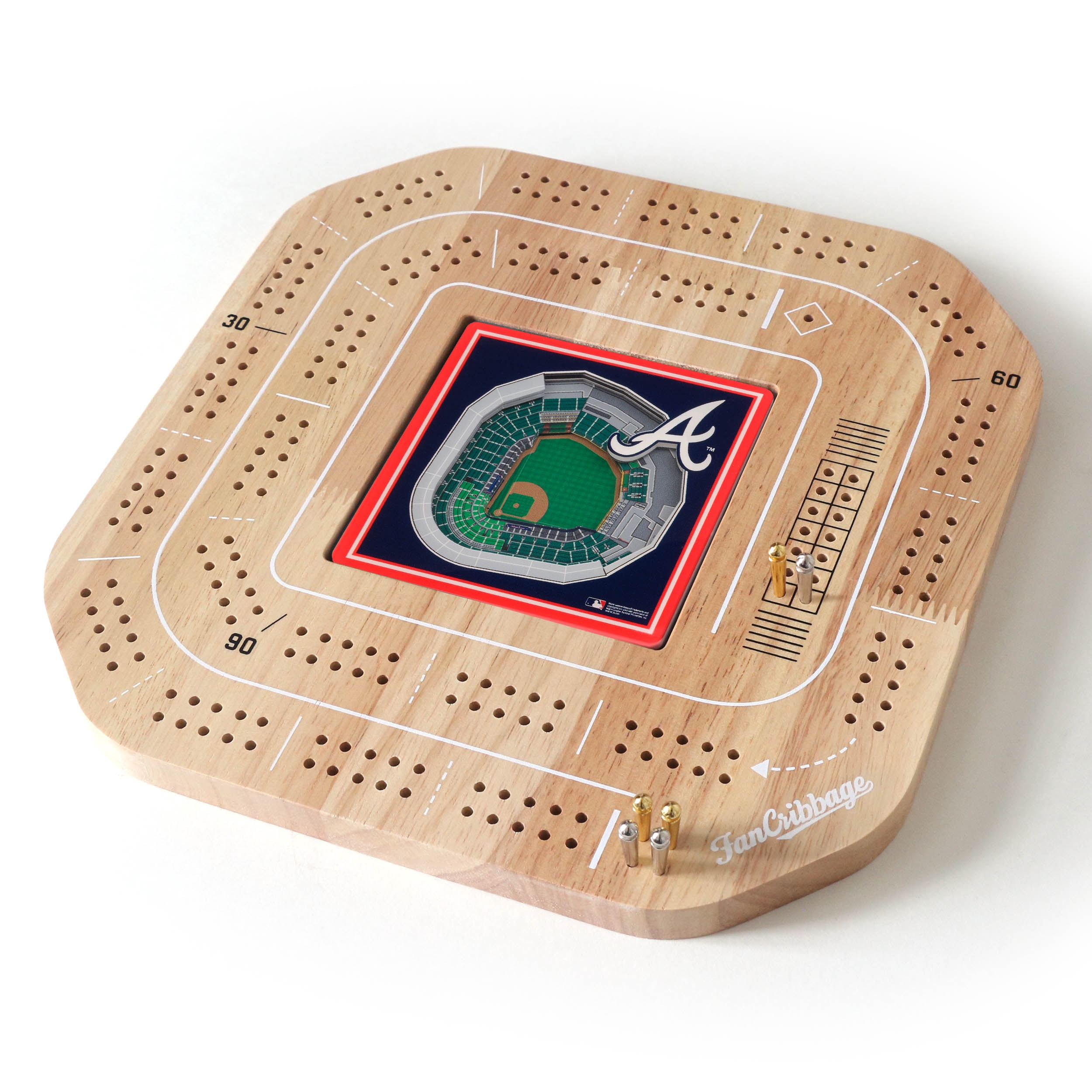 YouTheFan MLB Atlanta Braves Stadiumview Cribbage