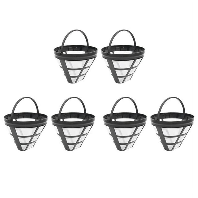 6Pack No.4 Reusable Coffee Maker Basket Filter for Filters, Fit Most 8-12 Cup Basket Drip Coffee Machine