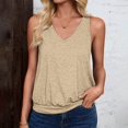 thumbnail image 2 of Women's Sleeveless V Neck Tank Tops Summer Tops Trendy 2024 Causal Cute Loose Fit Workout Athletic Yoga Shirts, 2 of 6
