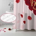 thumbnail image 4 of Valentine's Day Bathroom Shower Curtains with Hooks, Red Love Roses Flowers Petals Pink Modern Waterproof Fabric Washable Shower Curtain for Home Hotel Bathtub Decor 36x72 Inch, 4 of 9