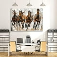 thumbnail image 2 of Horse Oil Painting Running Horse Canvas Art Framed Horse Picture Wall Art For Livingroom Bedroom Office, 2 of 6