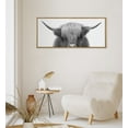 thumbnail image 6 of Kate and Laurel Sylvie Hey Dude Highland Cow Framed Canvas Wall Art by The Creative Bunch Studio, 18x40 Gold, Decorative Farmhouse Wall Décor, 6 of 6