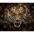 thumbnail image 2 of CafePress - Angry Tiger Breaking Through Glass Throw Blanket - Soft Fleece Throw Blanket, 50"x60" for All Ages, 2 of 2