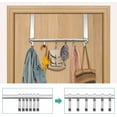 thumbnail image 4 of NOGIS Over The Door Hooks, Moving 6-Hooks,NOGIS Over Door Towel Rack,Door Coat Hanger, Upgraded Long Arms for Bathroom Accessories (Silver), 4 of 7