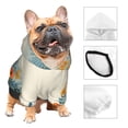 thumbnail image 3 of Honeii Floral Mountain Landscape Print Small Dog Hoodies Pet Hooded Sweatshirts Fall Winter Puppy Cat Sweaters Warm Clothes for Small Dogs Outfits Costume-Large, 3 of 7
