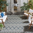 thumbnail image 2 of SAFAVIEH Cabana Burke Geometric Indoor/Outdoor Area Rug, Grey/Blue, 9' x 12', 2 of 13