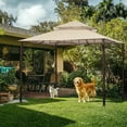 thumbnail image 6 of Yescom 10.6'x10.6' Gazebo Top Replacement Fit for Brand_Model Target Madaga/L-GZ136PST2 Tier Patio Garden Light Beige, 6 of 9