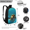 thumbnail image 5 of Uourmeti Seal Pattern Design School Bookbag for Adults, 17 Inch Smooth Zipper Smooth Zippers Backpack for Hiking Work, 5 of 6