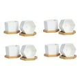 thumbnail image 5 of Raindrops 4Set Simple Design White Flower Pots for Indoor Users Garden Decoration Ceramic Flower Pot, 5 of 8