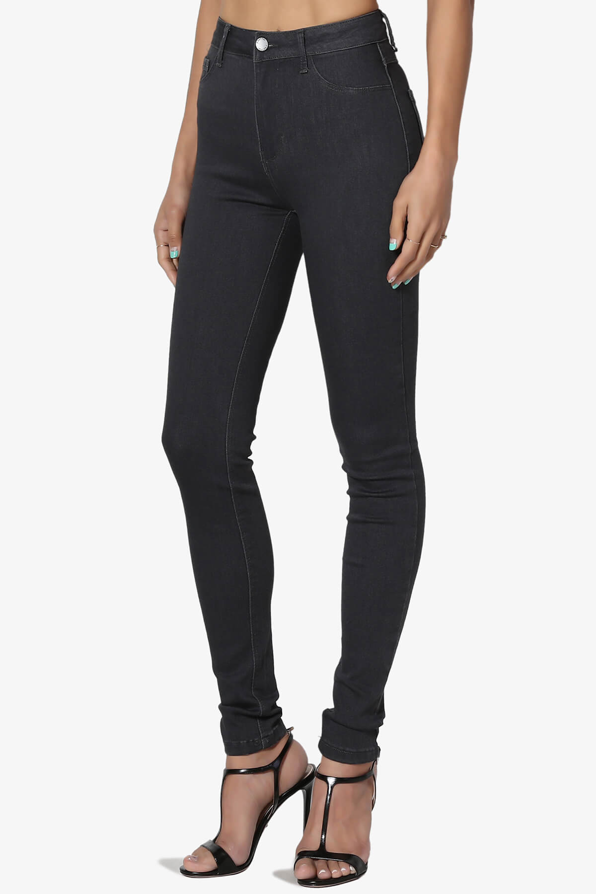 Women's Must-Have Colored High Rise Ankle Skinny Jeans Stretch Denim Jeggings - image 3 of 7