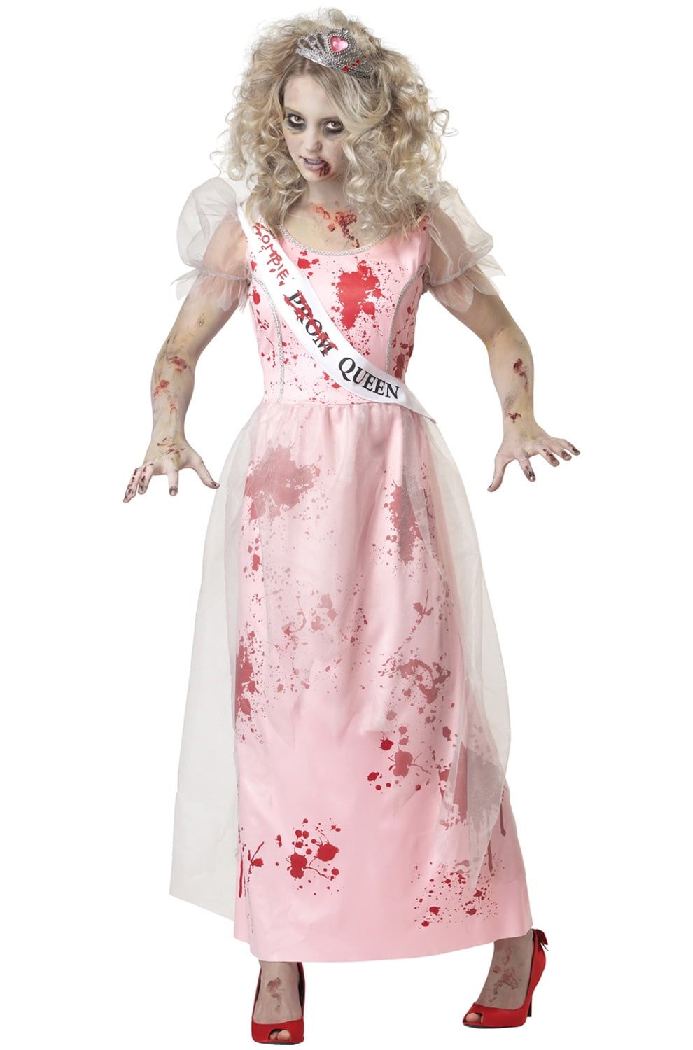 Dark Queen Full Length Dress Glitter Skeletons Zombies Costume Adult Women 