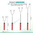 thumbnail image 3 of Campester Marshmallow Roasting Sticks Stainless Steel Smore Skewer Forks 5 Pack 34 inch, 3 of 11