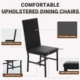 thumbnail image 5 of Modern Dining Table Set for 4, SYNGAR Faux Marble Table and PU Leather Upholstered Chairs Set, 5 Piece Kitchen Dining Set, Dining Table and Chairs Set for Small Space, Breakfast Nook, Black, 5 of 8