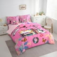 thumbnail image 3 of Manfei Colorful Electric Guitar Twin Bedding Sets 7-Piece,Cute Pet Cat Bedding Comforter Set,Butterfly Electronic Keyboard Sheet Sets For Girls,Microfiber Bedroom Decor,Reversible, 3 of 8
