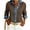 A238 Brown, variant on Button Down Shirt for Women Lapel Collar Long Sleeve Casual Work Style Denim Patchwork Contrast Color Soft Ribbed Knit Tops