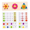 thumbnail image 4 of Juguetes clasificadores de formas de madera, rompecabezas de bloques de aprendizaje preescolar, bloques geométricos a juego, juguetes Montessori para, 4 of 9