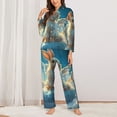 thumbnail image 2 of Balery Cute Angel Winged Rabbit Conjunto de Pijama con Estampado para Mujer, Conjunto de Dos Piezas con Manga Larga, Ropa de Dormir Suave con Bolsillos, Pijamas Cómodos-Medium, 2 of 7