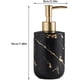 thumbnail image 2 of Dispensador de jabón de cerámica con textura de mármol, bomba de jabón para desinfectante de manos, dispensador de Gel de ducha, accesorios de baño, 300ml, 2 of 7