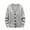 Gray, variant on Herrnalise Men Casual Solid Button Closure Knit Cardigan Turndown Long Sleeve Sweater Jacket White