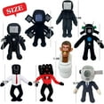 thumbnail image 2 of Skibidi Toilet Plush, 11" Speakerman Bosses Plushies Toys Skibidi Toilet Head Plushies Toys for Fans and Friends Beautifully Stuffed Animals Doll Gifts (8pcs), 2 of 7