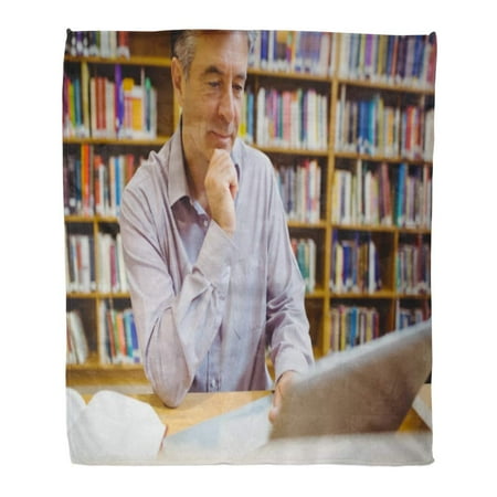 Ashleigh Flannel Throw Blanket Teacher Professor Sitting At Desk