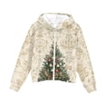 thumbnail image 5 of Children's Fashion Christmas Printed Long Sleeved Hooded Sweatshirt, Girls' Hoodie Jacket, 5 of 6