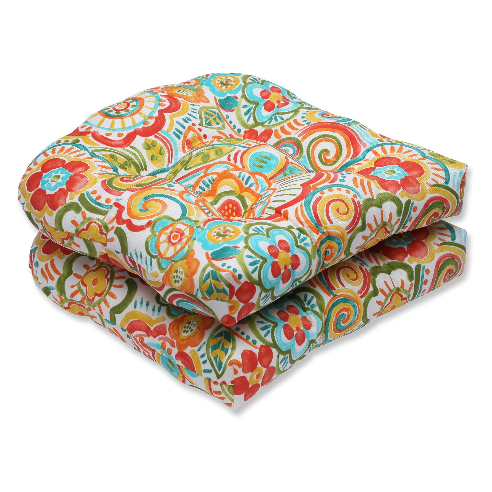 Pillow Perfect Outdoor/ Indoor Bronwood Carnival Wicker Seat Cushion