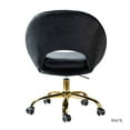 thumbnail image 3 of Savas Velvet Task Chair for Home Office in Black, 3 of 8