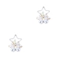 thumbnail image 1 of Matsuzay Colgante Navidad Estrella Campana Decoración Atmósferas Decoración Navideña Decorativa Blanco 2piezas, 1 of 6
