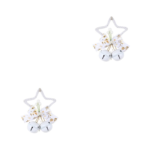 Colgante de Navidad Injueey 2piezas Blanco Decoración impermeable