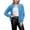 Blue, variant on Women's Sparkly Sequin Jacket Glitter Long Sleeves Front Zip Up Bomber Jacket with Ribbed Cuffs, Gold, Large