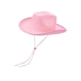thumbnail image 4 of Sombrero de vaquero occidental sombrero de vestuario moderno para el desempeño de los de Halloween cumpleaños Rosa, 4 of 8