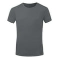 thumbnail image 7 of Men Blouses under Scrub Shirts Men Raglan Short Sleeve Shirt Short Sleeved Workout Tops Athletic Swim Stripped Shirt Undershirt Mens No Sleeve Bodysuit Tops Polyester Long Long Grey 3XL, 7 of 7